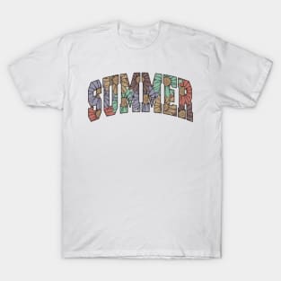 Retro Floral Summer For Women Men Kids Summer Vacation T-Shirt